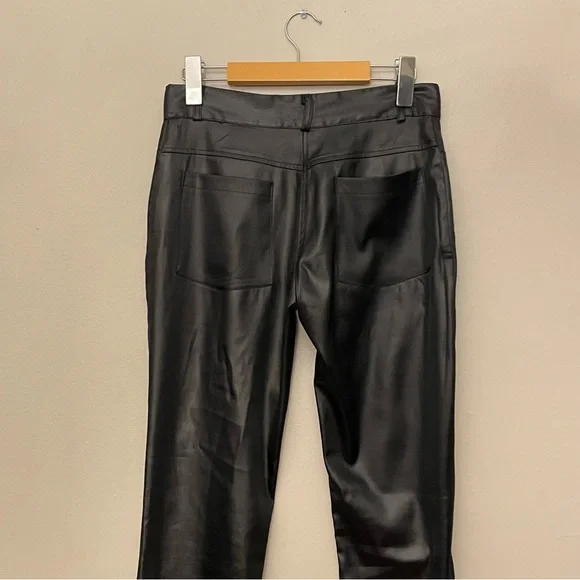 GAP Black Satin Flare Dress Pants 29" Inseam – Size 28 EUC - Picture 8 of 13